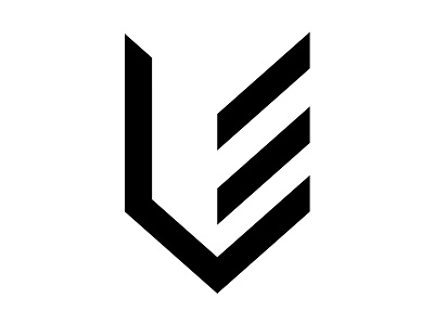 L E Logo e illustrator l letter letters logo simple