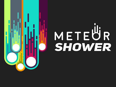 Meteor Shower color colorful design illustration illustrator meteor meteor shower text text design