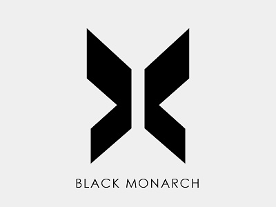 Black Monarch Logo butterfly illustrator insect logo logos minimal monarch simple