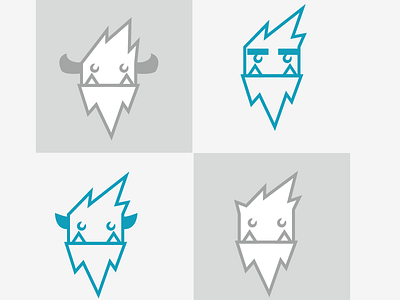 differnt faces geometric line.head logo yeti