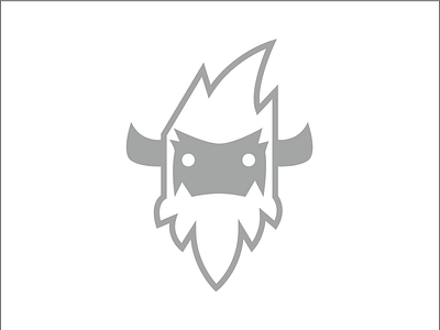 yeti face logo beard geometric horns line logo teeth white yeti