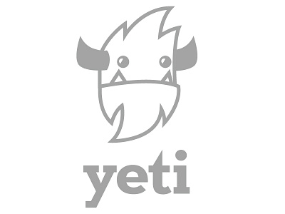 Another possible yeti logo beard face grey hair head line monster stroke teeth yeti