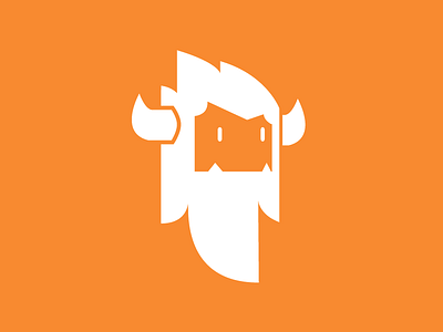 Guess what?! beard face horns logo monster orange teeth yeti