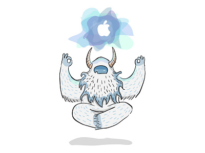 Yeti is good at apple too apple beard ios iphone mac macbook meditate nirvana yeti