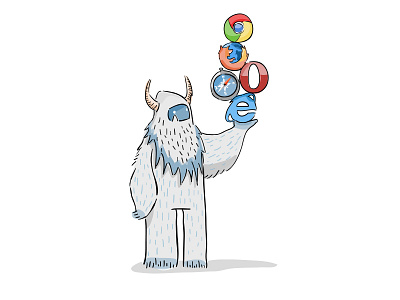 Yeti builds for web beard chrome firefox horns ie internet explorer opera safari yeti