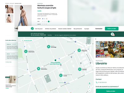 E-commerce website — Maps branding covid19 e commerce map merchants pandemic product design product page ui ux website