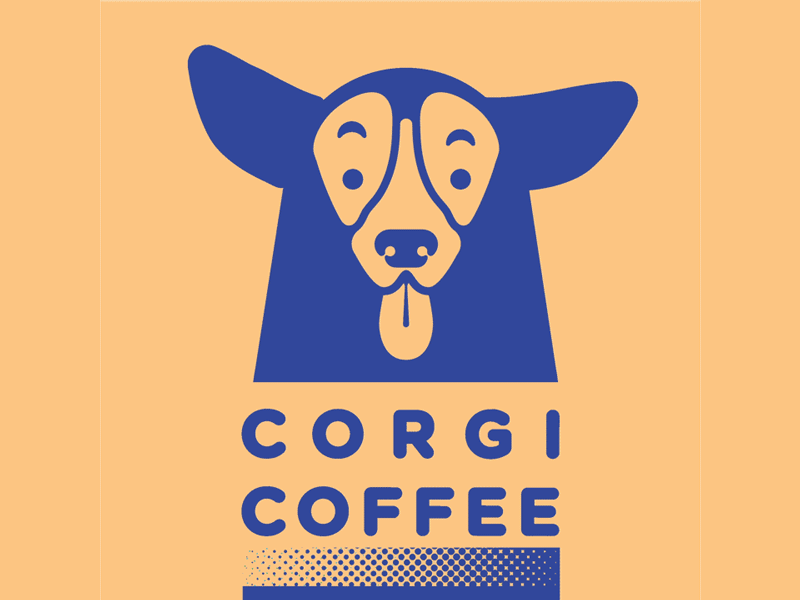 Corgi Coffee Logo animation animation branding cafe character design design hospitality illustrator logo logo animation social media