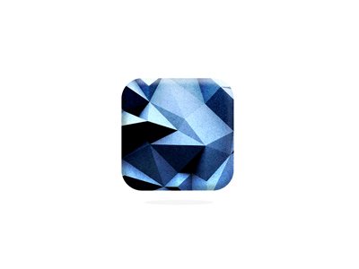 Blue iOS Icon blue icon ios ipad iphone polygon