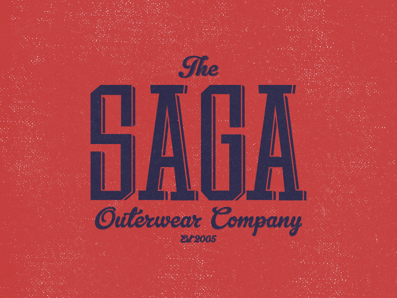 Saga / We won't sink! GIF handlettering logo vintage americana script vector handstyle unionduesdesign chessin dustin badge
