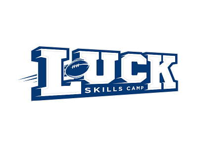 Luck 3d ball colts football logo luck sports type
