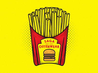 You want fries with thaaat. burger chessin dustin food fries hangtag logo tag unionduesdesign