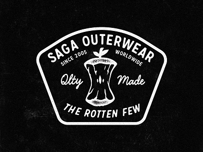 The Rotten Few apparel clothing illustration logo saga outerwear stipple style uniondues vector vintage