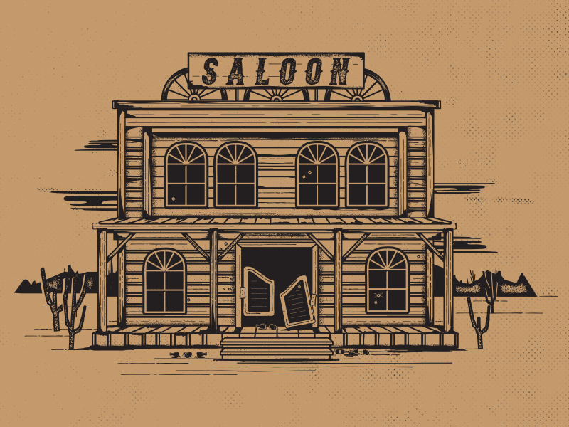 Saloon Illustration by Dustin Chessin on Dribbble