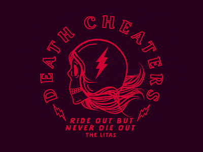 Death Cheaters apparel apparel design bolts lettering lightning bolts motorcycle skull tshirt vintage