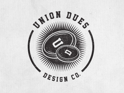 Union Dues black chessin co. design dues dustin logo union vintage white