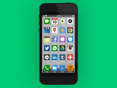 Ios 7 Mock Up Flat