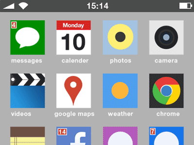 Close Up Of My Ios 7 Mock Up Flat