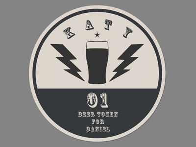 Beer Token beer chip sticker token