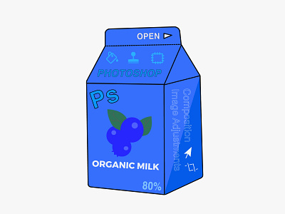 Photoshop Milk Carton by Charina Nguyen on Dribbble