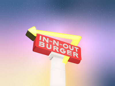 In N Out Illustration adobe creative cloud adobe creative suite adobe illustrator design design art dusk gradient graphic design graphic designer illustration illustration art in n out landscape illustration vector vector art vector artwork
