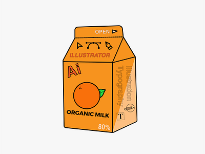Adobe Illustrator Milk Carton