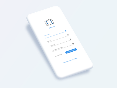 Sign Up 001 clean daily ui design mobile sign up screen ui ux
