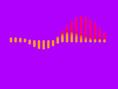 Ripple animation loops orange purple red