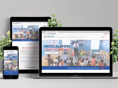 Responsive Middlelayers Redesign bright clean landing page responsive ui ux web website white