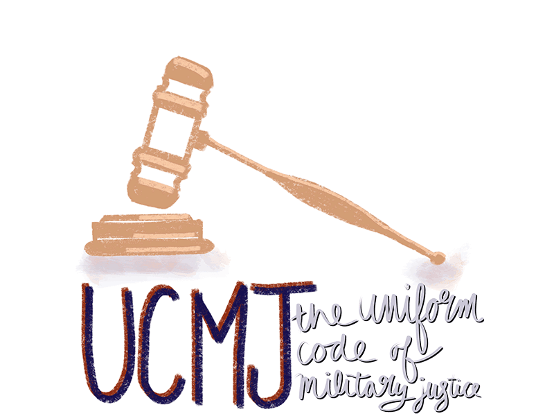 26/100: | UCMJ | america art arts design digital art digital drawing digital illustration drawing gif gif animation graphic design handlettering illustration justice lettering military procreate us military usa vector