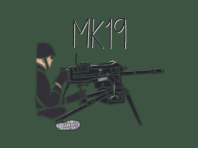 Day 88 | MK19 | america art arts design digital art digital drawing digital illustration drawing icon illustration lettering military procreate sketch usa vector