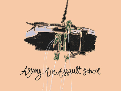 Day 98 | US Army Air Assault School america art arts design digital art digital drawing digital illustration drawing gif icon illustration lettering military procreate sketch usa vector