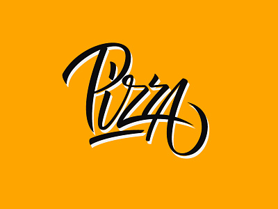 Pizza california calligraphy lettering pizza