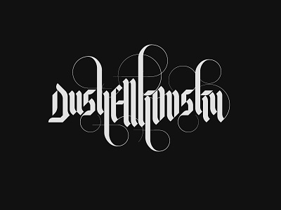Logo Design for photographer Vladislav Dushenkovky calligraphy design gothic lettering logo modern photographer typeface typeface design typography vector
