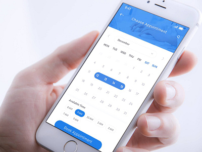 Book Appointment App Screen app design