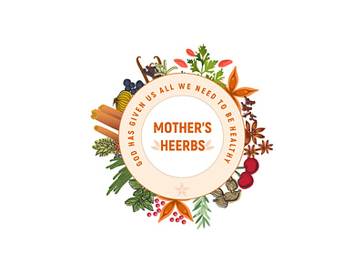 Logo Mother Heerbs illustration logo vector