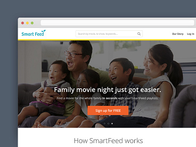 Smart Feed Landing Page education family landing page ui ux