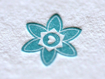 Tahoe Flower illustration letterpress flower