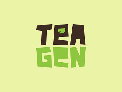 Tea Generation Logo fun logo organic tea