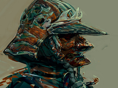 Samurai Concept helmet metal samurai shogun