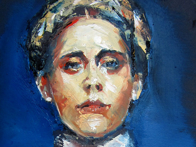 Zemotion Oil Sketch braid fashion female painting portrait