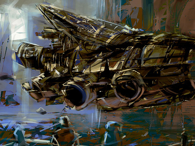 Spaceship WIP fantasy metal scifi sketch spaceship