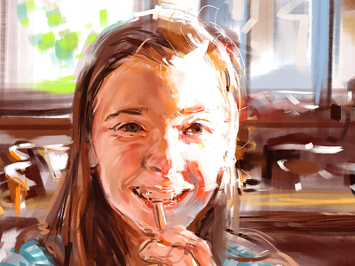 Warmup: Ashley female painting portrait