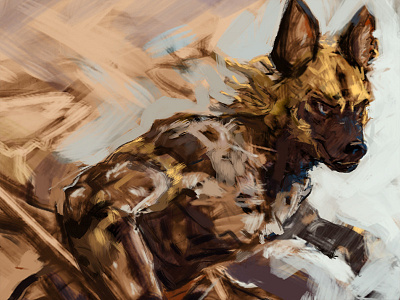 African Wild Dog (WIP) africa african dog hunter south spear wild