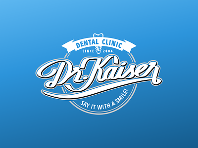 Dr. Kaiser dental care logo typogaphy