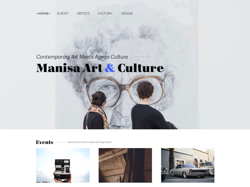 Manisa Art & Culture Hero Animation after effects animation art concept culture museum
