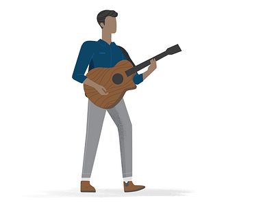 Worship Leader 2.5d design guitar illustration illustration design people web illustration