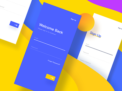 Sign In Sign Up color design in log login sign ui up