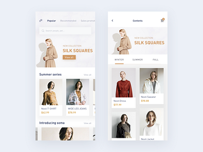 Online Shopping App Design