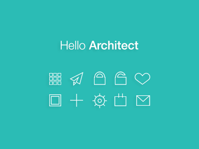 Hello Architect icon set add calendar clean heart icon set icons layout mail minimal password settings simple