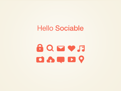 Hello Sociable icon set